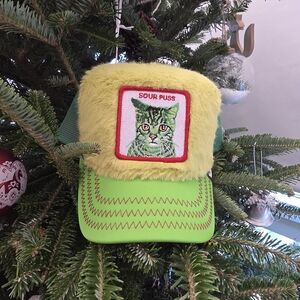 Sour Puss Furry Green Trucker Hat
